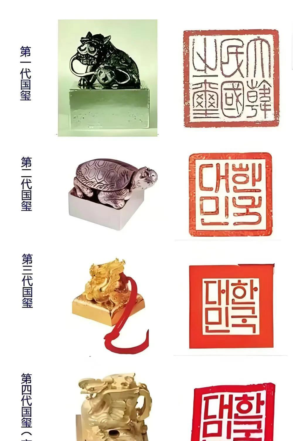 1948年9月大韩民国成立。韩国总统李承晚特意从中国进口了100斤和田玉铸造国玺