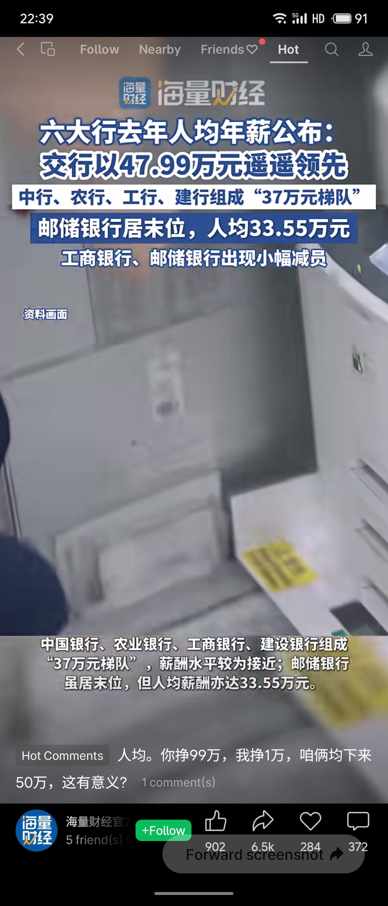 2025年六大行人均年薪出炉：交通银行以47.99万元遥遥领先；中国银行、农业银