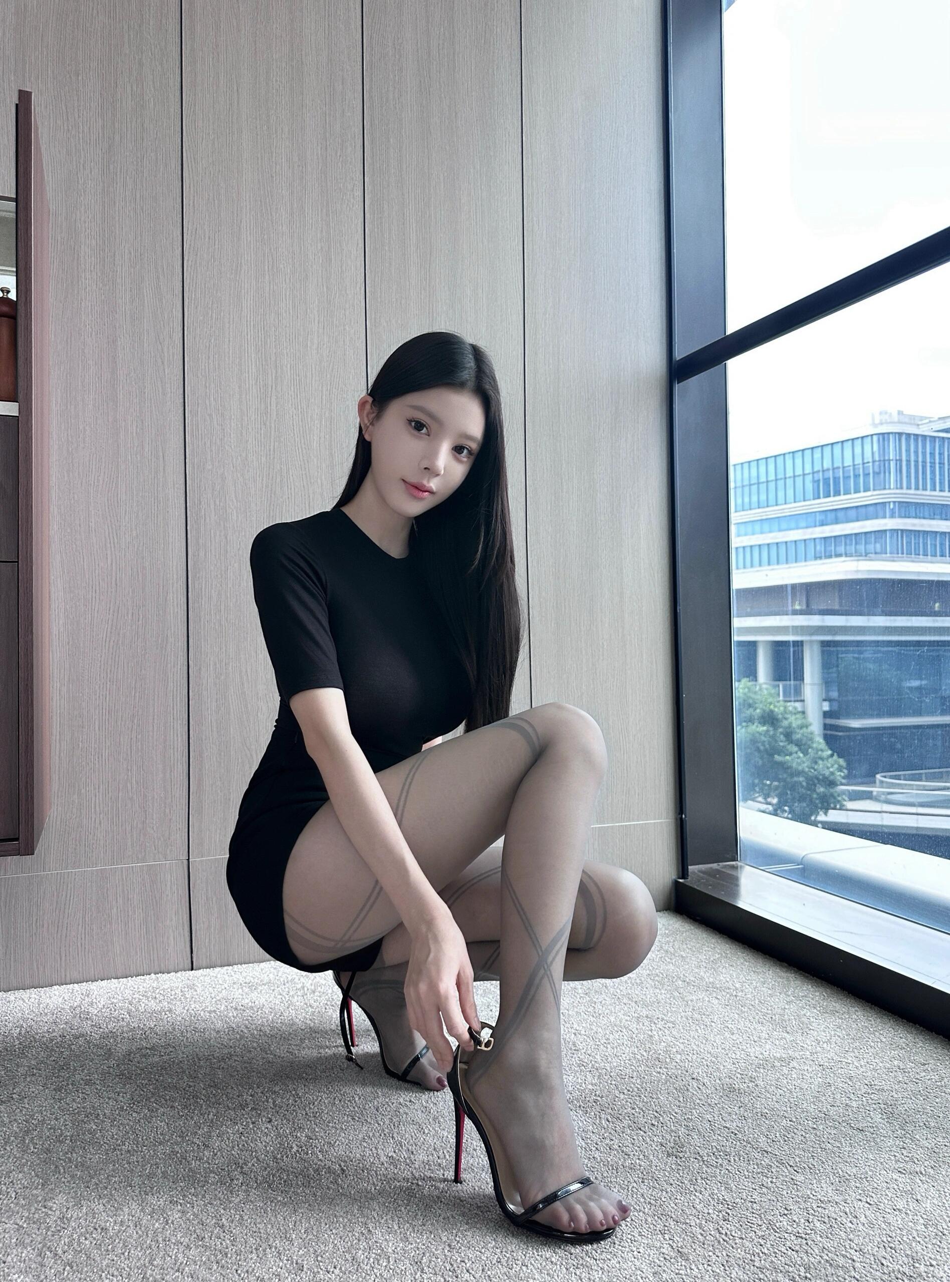 第一次尝试穿灰丝​​​