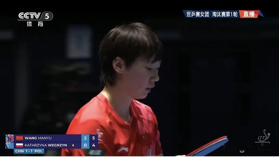 王曼昱3-0速胜波兰维格申。5月4日晚，2026年世界乒乓球团体锦标赛-女