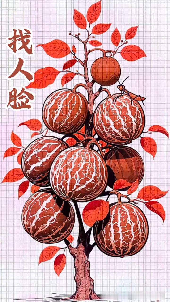 找人脸。这张图中隐藏着一张人脸，考眼力，激发大脑。这张人脸击败了全球百分之九十