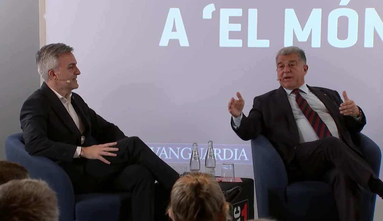 丰特：我想说的是，我不会靠巴塞罗那足球俱乐部谋生。拉波尔塔：你这句话有什么具体