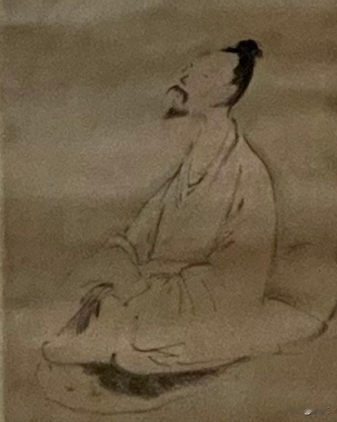 在天博看到一幅画很有意思，明代程嘉燧画的《听松图》。正看的时候旁边过来个人，一脸
