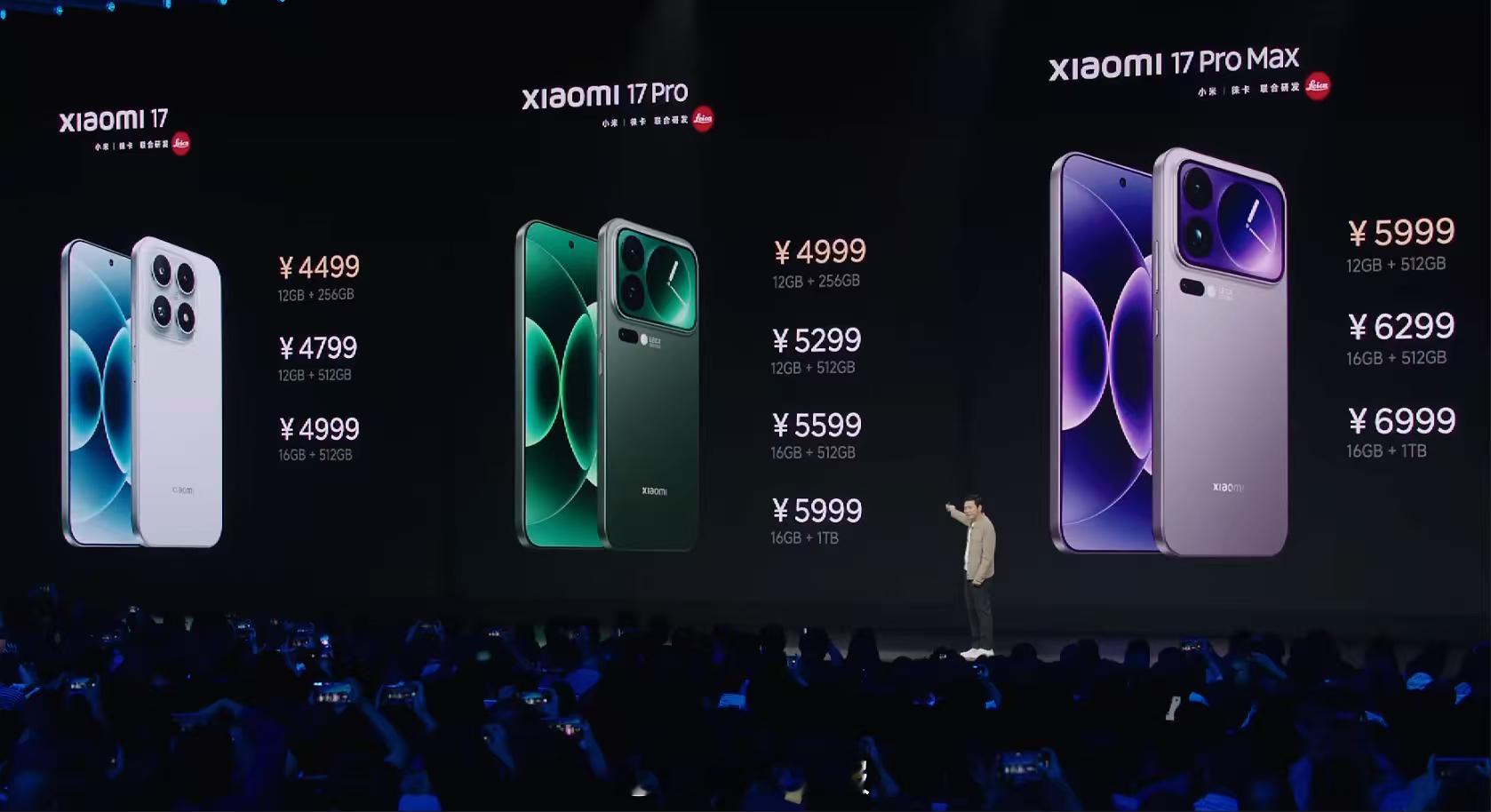 小米17系列价格：4499-6999vivoX300系列价格：4399-829