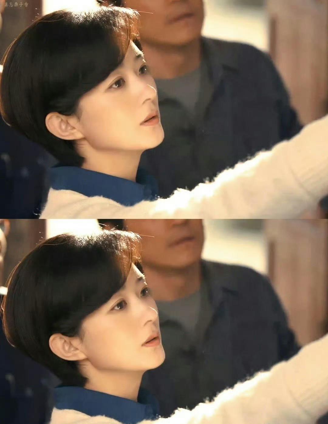 赵丽颖新剧这状态绝了！没有精致妆容，短发素面扛着建材跑，脸上带着风沙印子，可那股