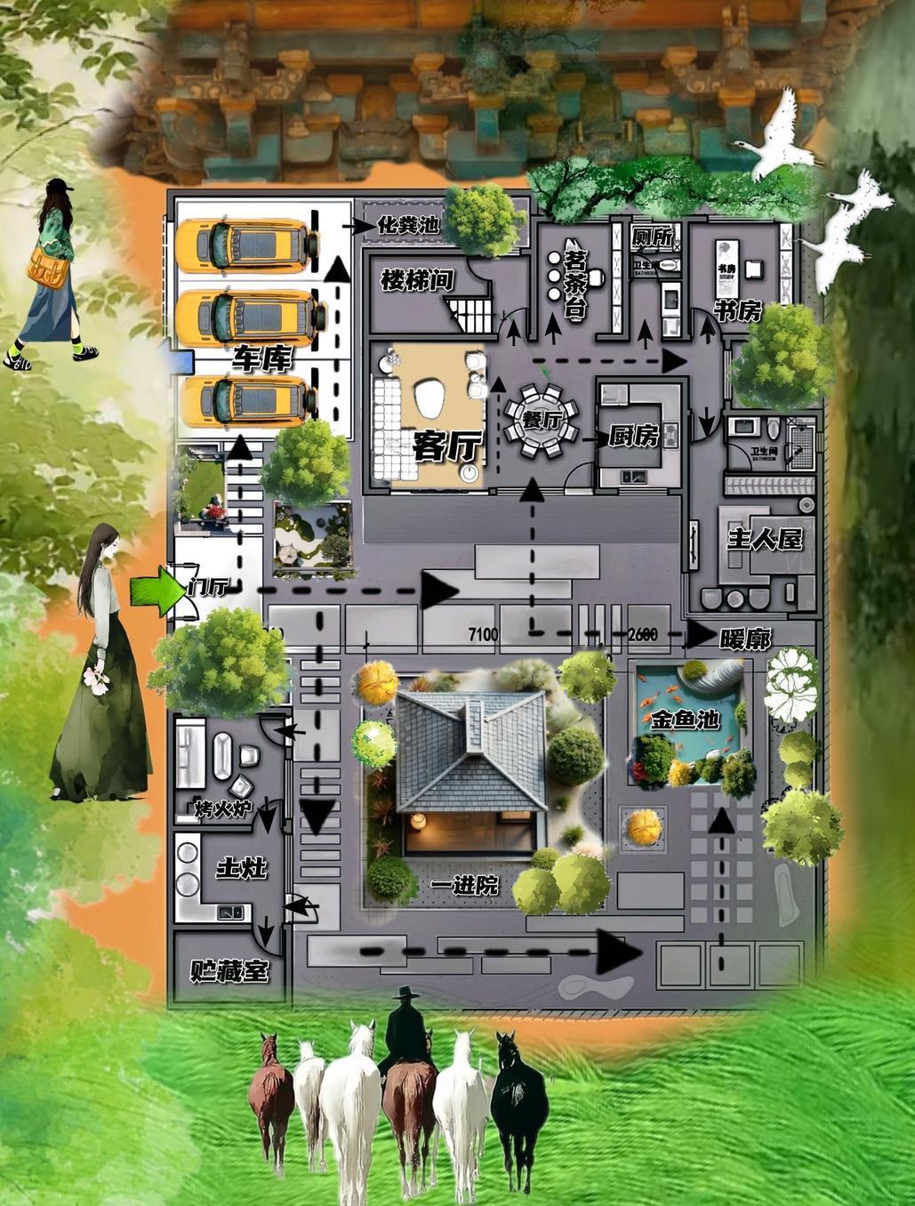给自建房出个馊主意，选院长子还是定厨房，380㎡就是细糠，即要土灶，又喜8㎡的