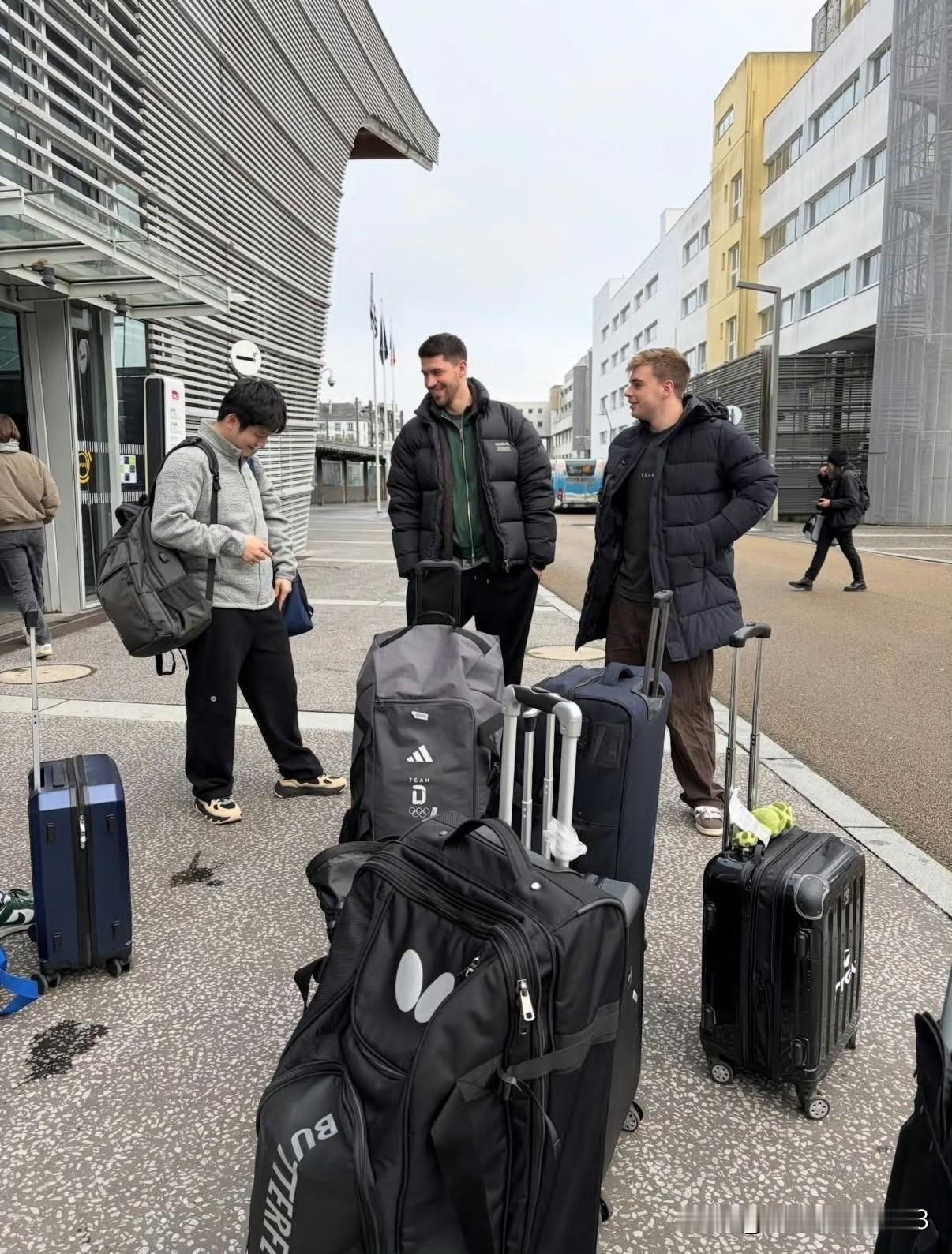 樊振东和小莫他们这是在交流什么呢？多看看这样美好的画面和谐氛围养眼。小胖