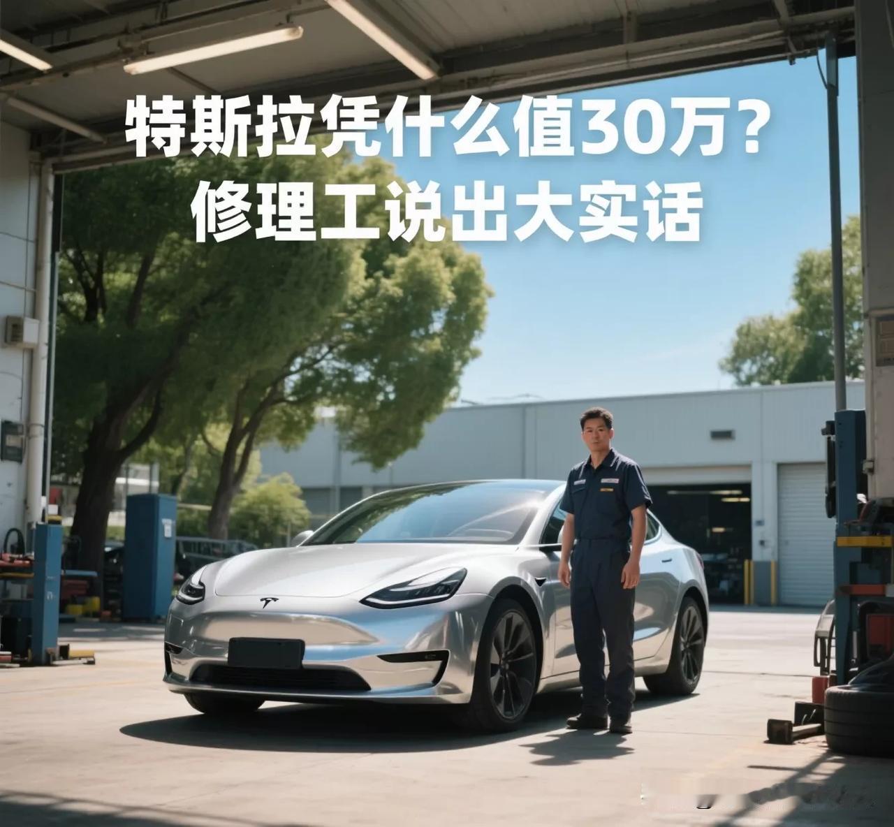 特斯拉凭什么值30万？修理工说出大实话最近，一段“修理工谈特斯拉：它毋庸置