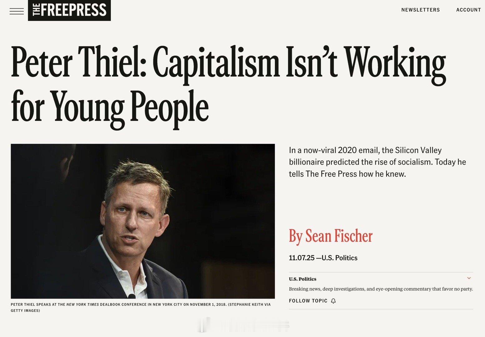 彼得·蒂尔：如果你在1970年毕业，那时没有学生债务，再对比一下千禧一代的经历：