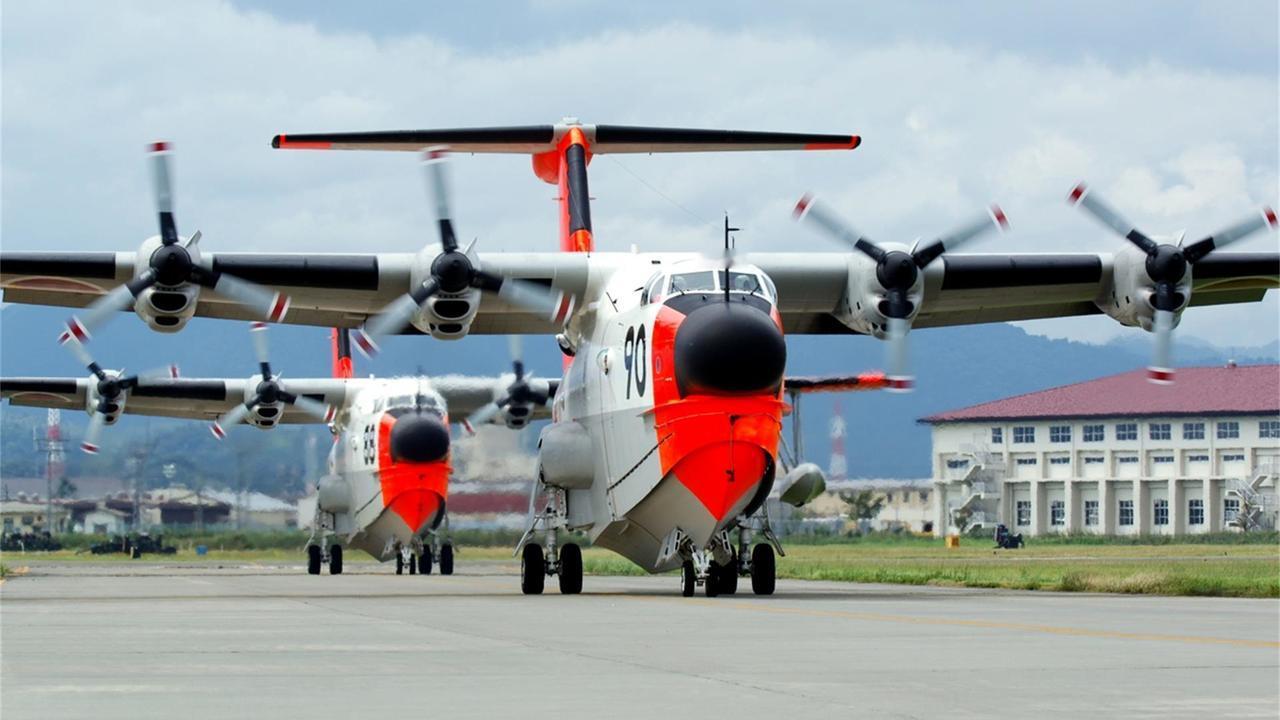 小日本的US-1A水上飞机，是二战以后最经典的大型水上飞机之一，我们的水轰五和U