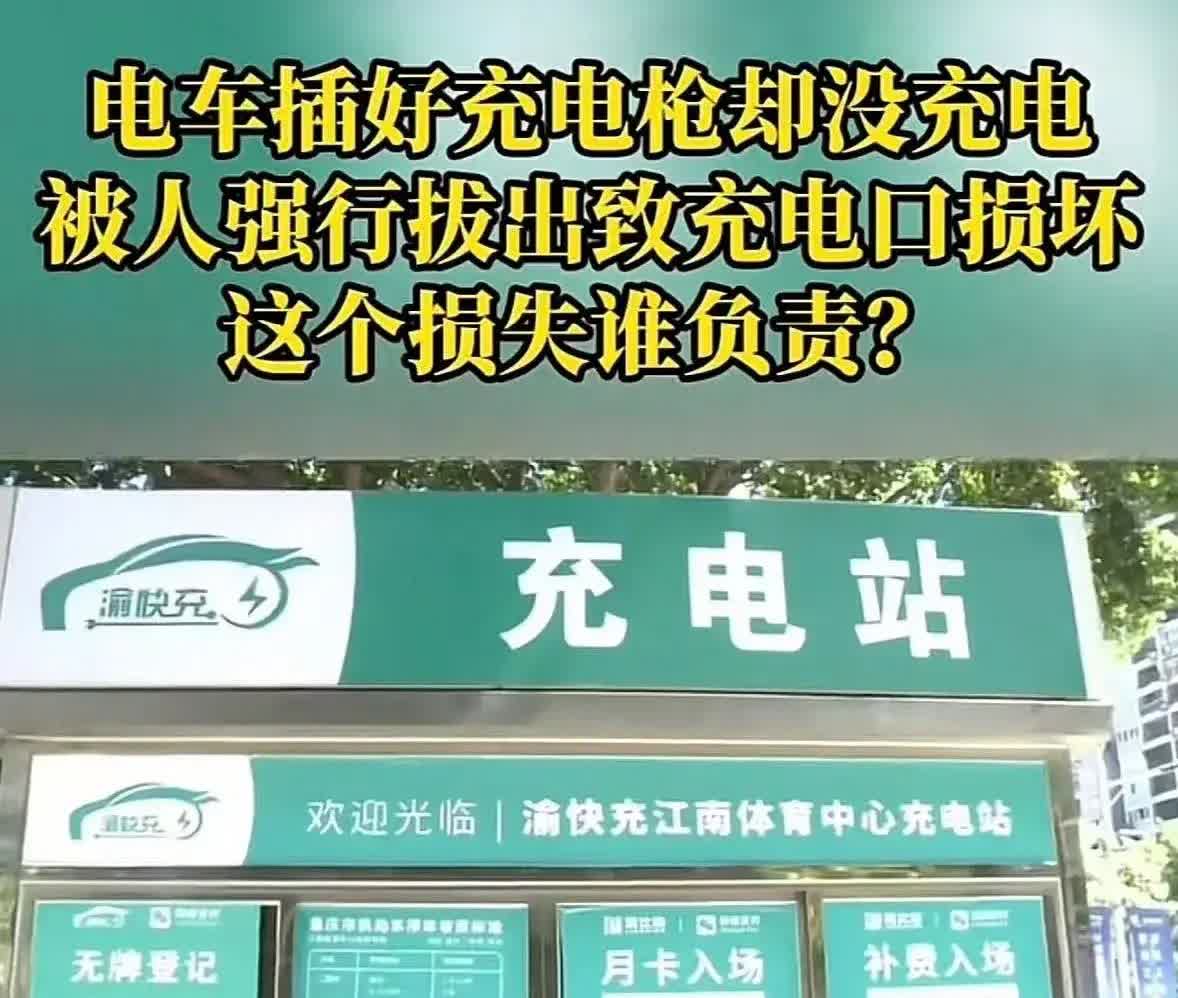 这个损失谁负责？重庆，一男子插好充电枪后，没有直接充电，想等到12点以后再冲会便