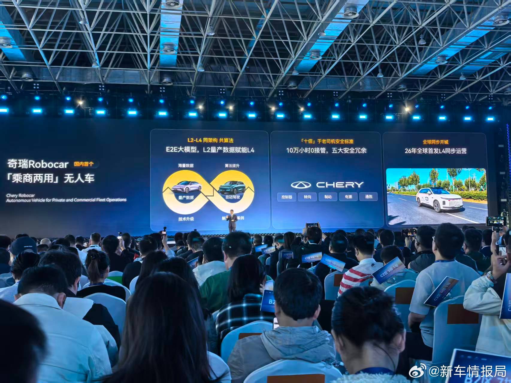 奇瑞正在全力开发第一代Robocar在今天的2025奇瑞全球创新大会上，奇瑞汽