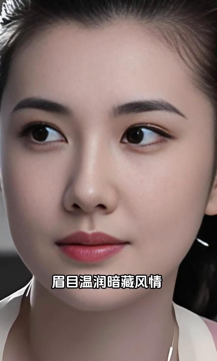 容貌美得别具一格，眉目温润暗藏风情。五官精致匀称，肌肤莹润透亮。初见便让人一见倾