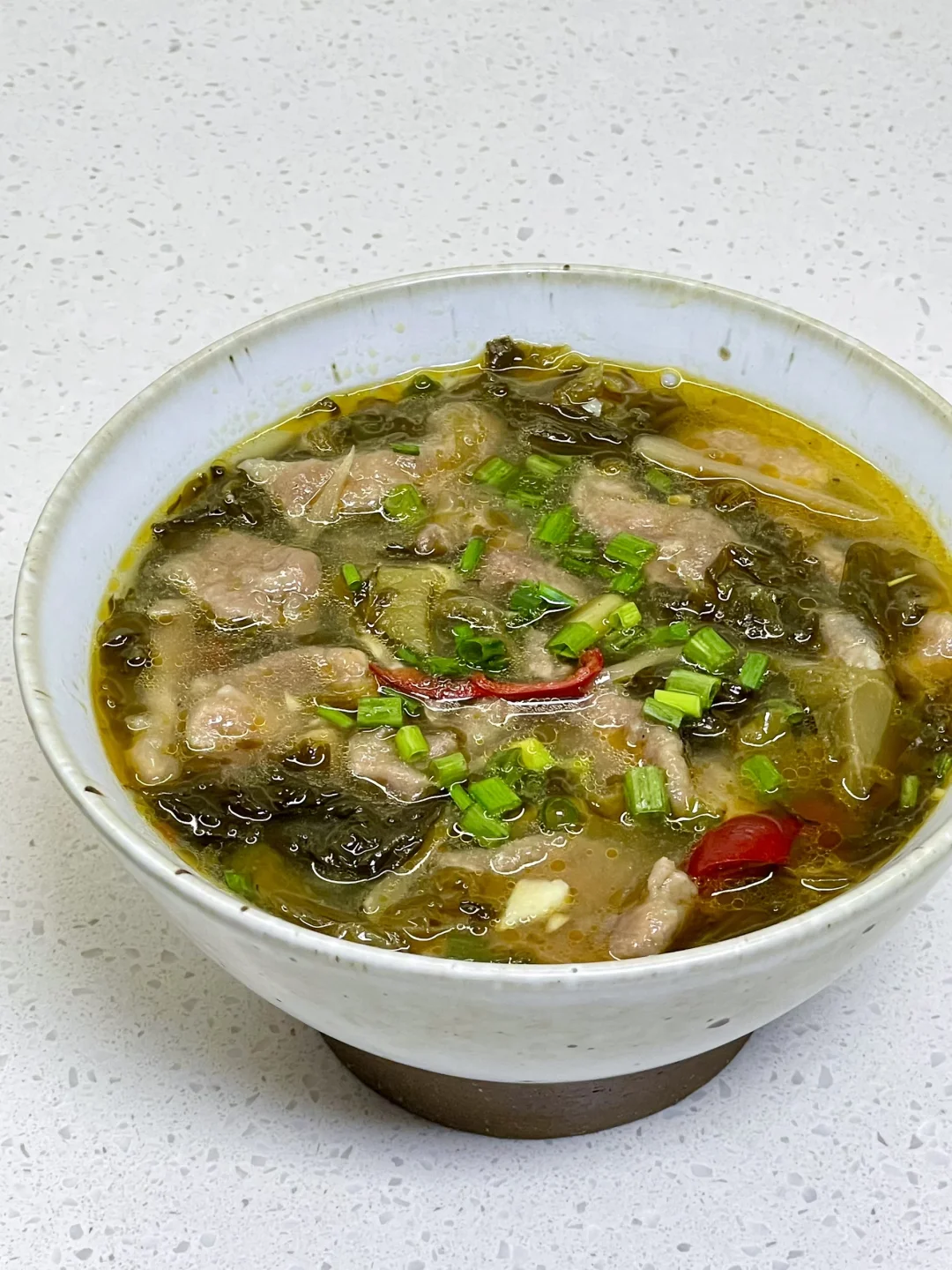 酸菜滑肉汤也太开胃了，附详细做法～