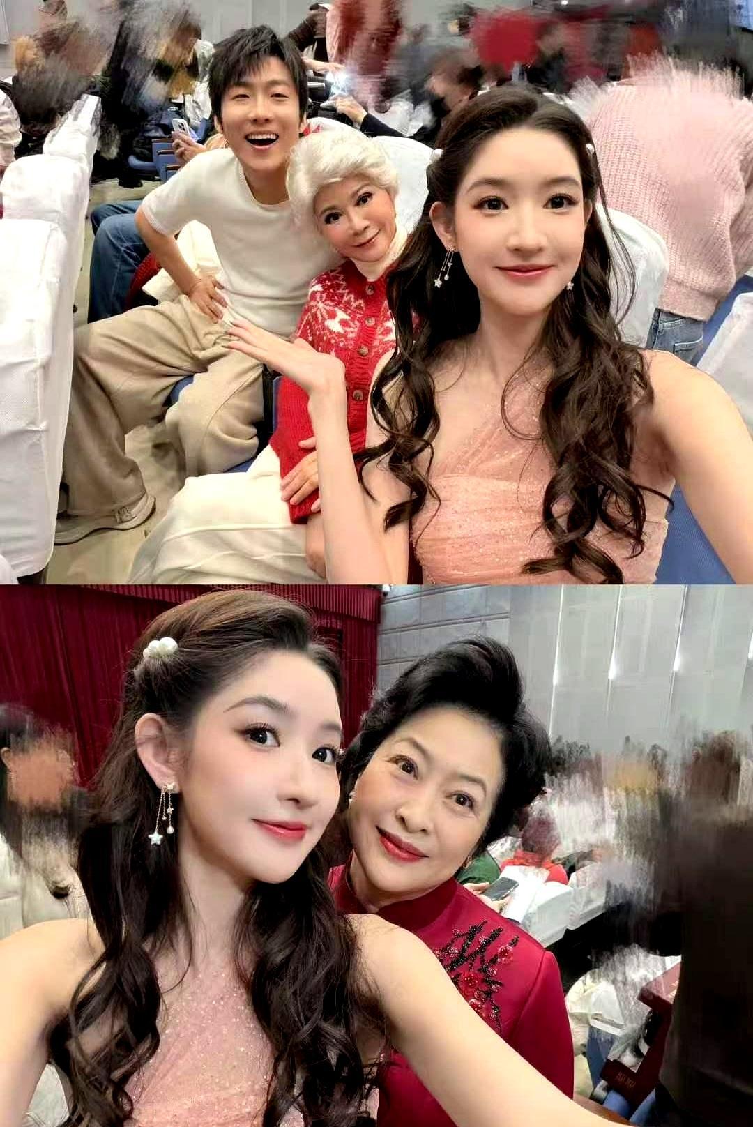 春晚后台出事了？7个女星清一色亮片裙，唯独把王玉雯忘了，让她一个人穿红裙站中间。