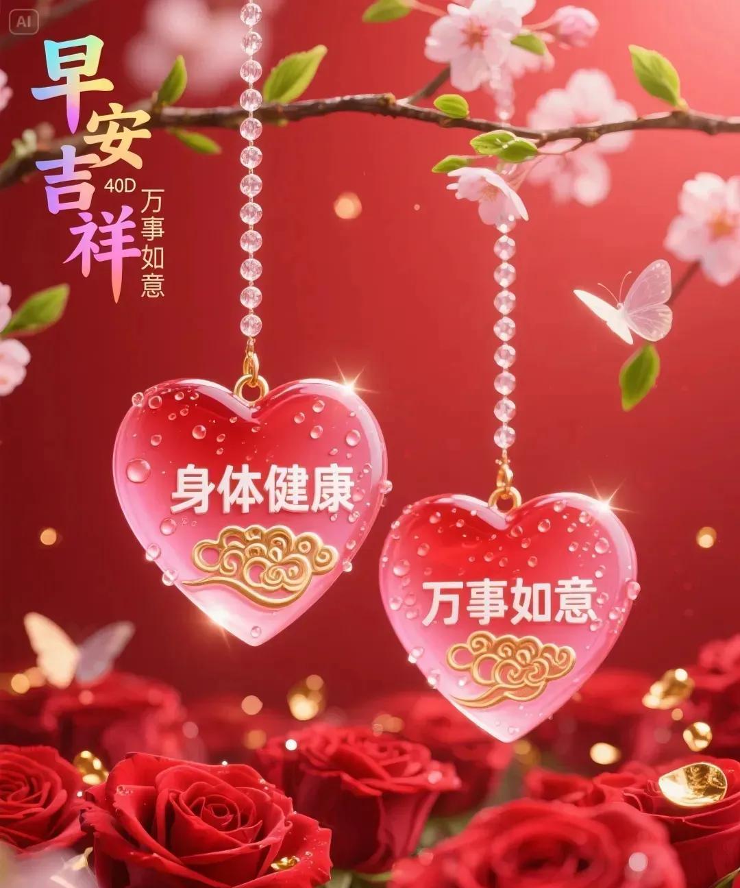 早安心语星愿——日历一掀，又是一天；即使不见，问候在先；深情厚意，珍藏心间；带上