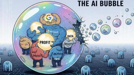 美国的AI泡沫越来越像个庞氏骗局了。除去英伟达，微软、谷歌、Meta、亚马逊