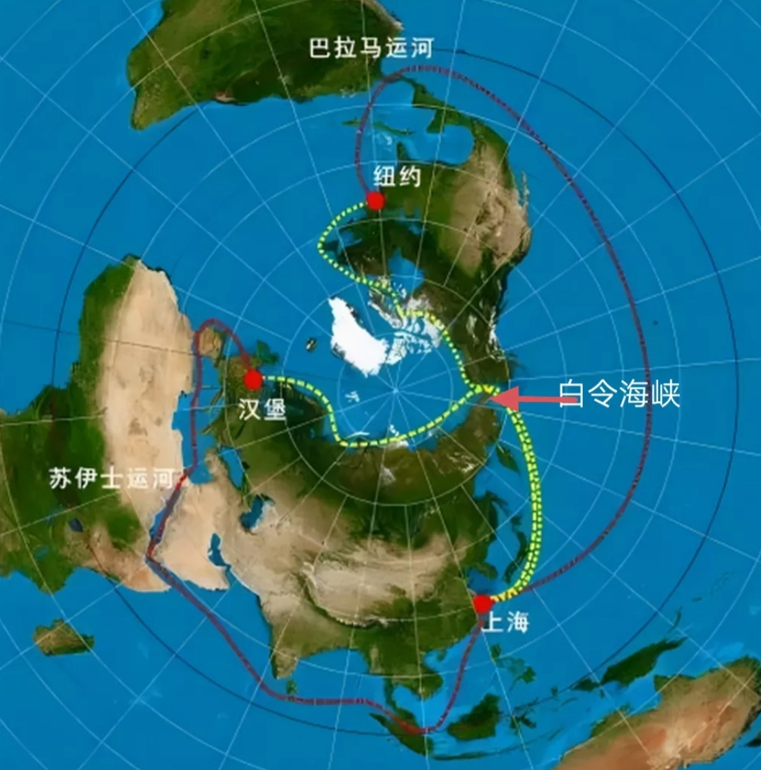 白令海峡是北极航线中国通往欧洲和北美洲的必经海上要塞，是太平洋进入北冰洋的必经海