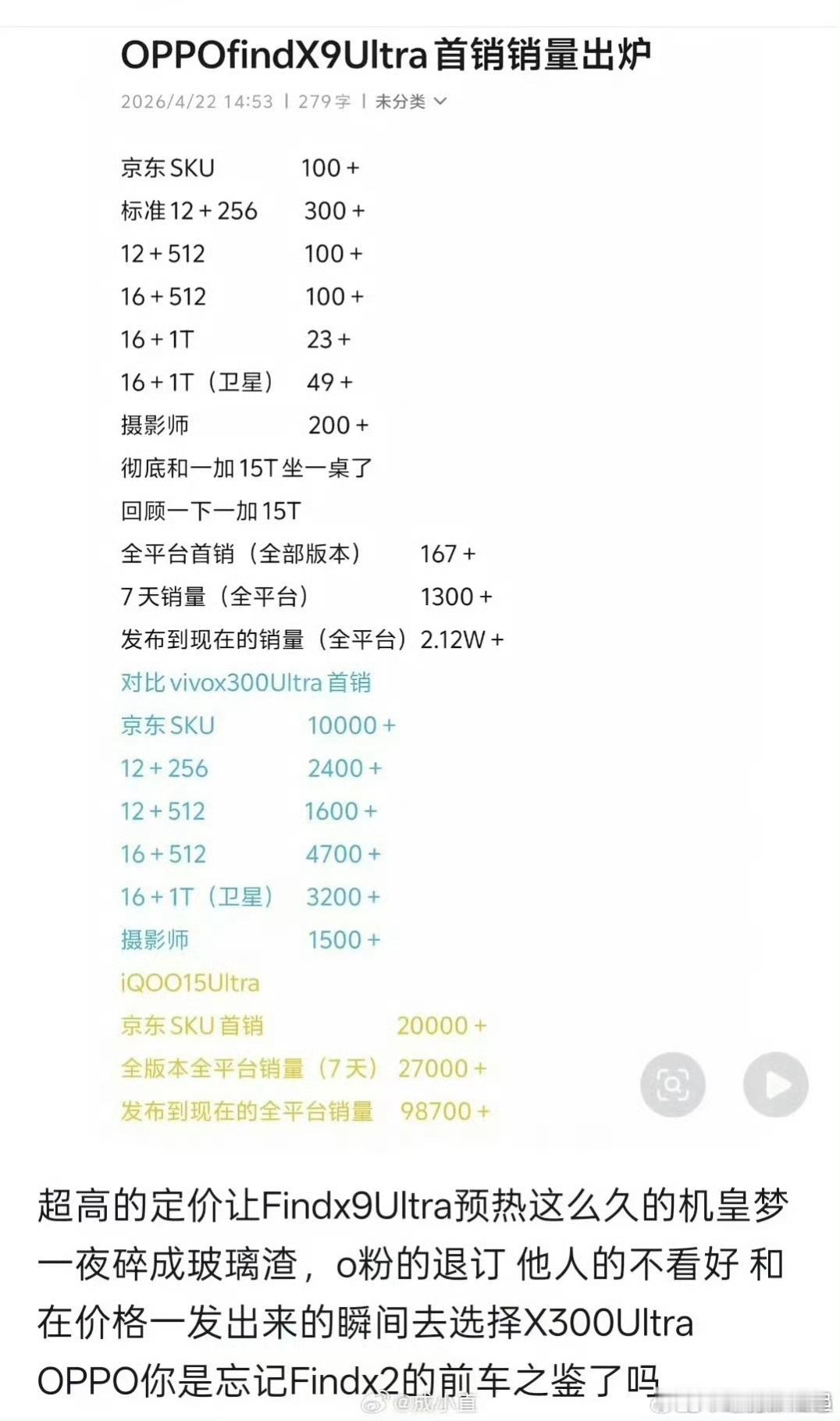 OPPOFindX9Ultra都还没开售呢，你们是不是着急了点