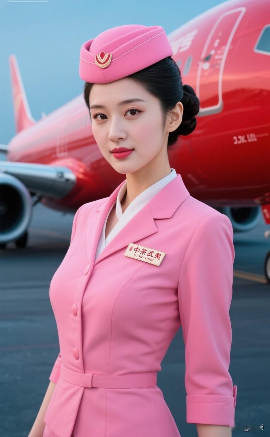 元气少女空乘制服照，甜美可人！