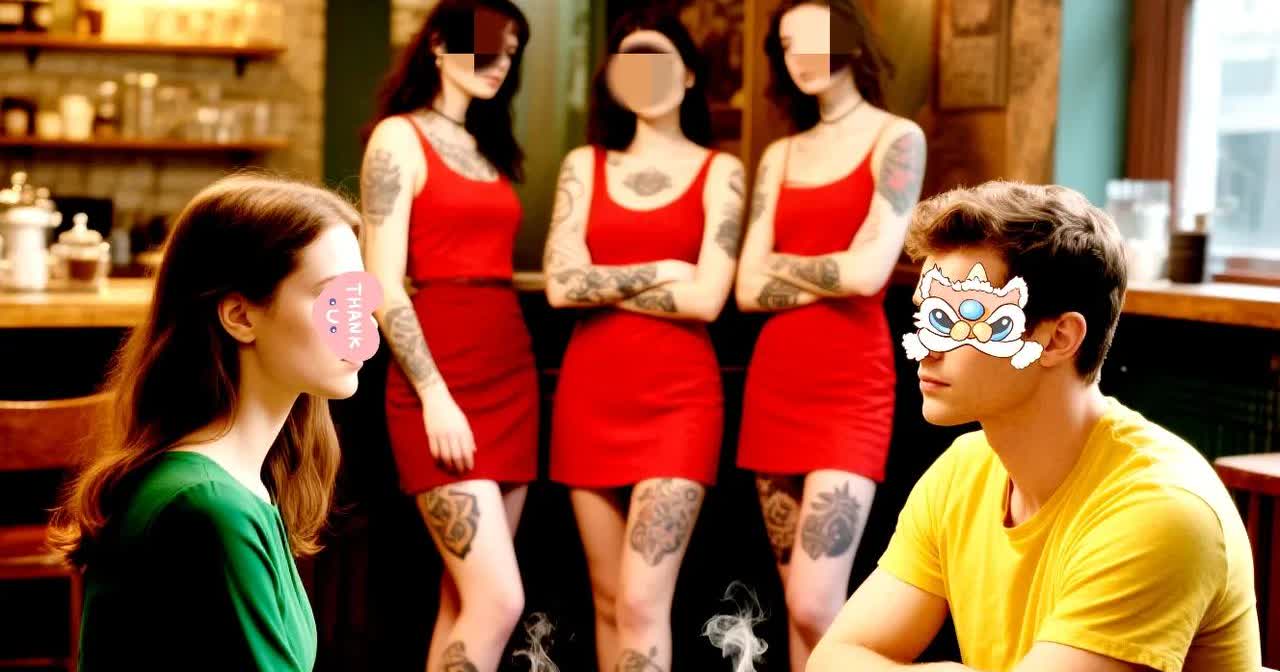 相亲女子带三个纹身闺蜜赴约，心动男子又惊又怒，当场吓退！在北京的相亲角，