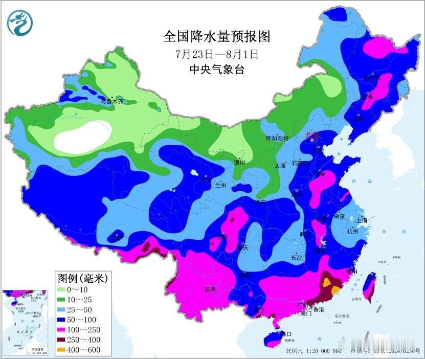 台风红霞后天晚上将在华南沿海一带登陆，未来一周山东天天下雨，降水量将在50毫米以