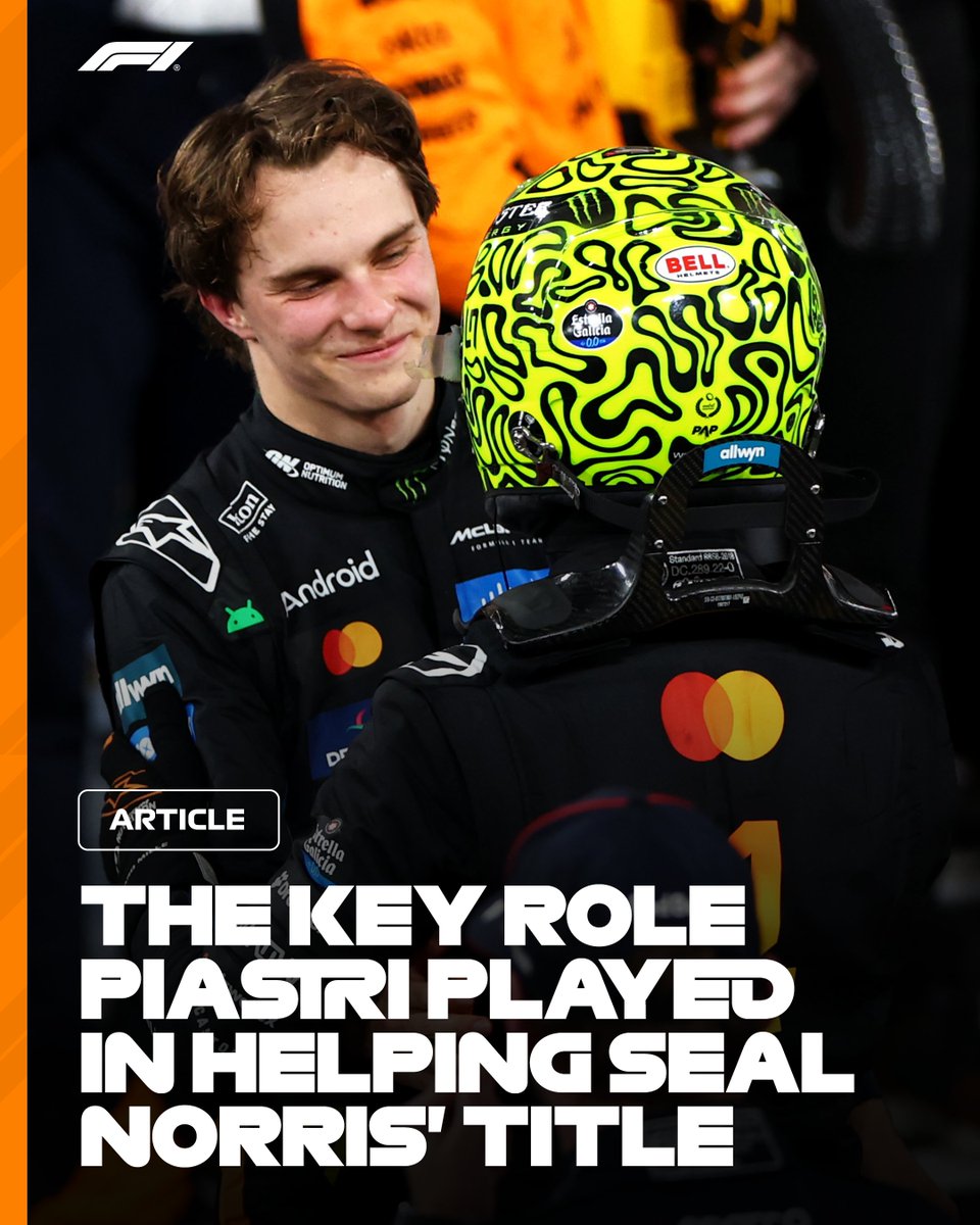 F1: 皮亚斯特里关键表现助诺里斯夺冠