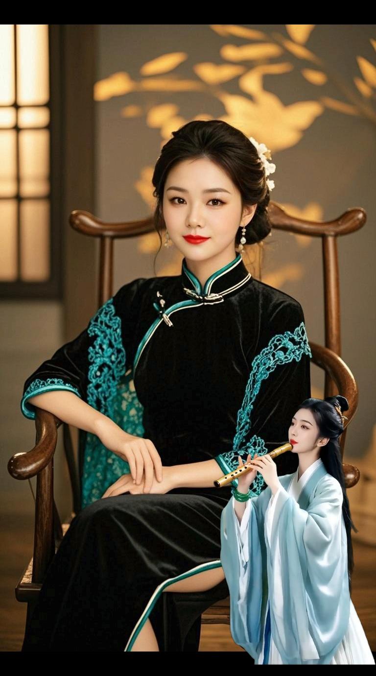 AI旗袍雅韵 甜美写真 AI生成  与众不同