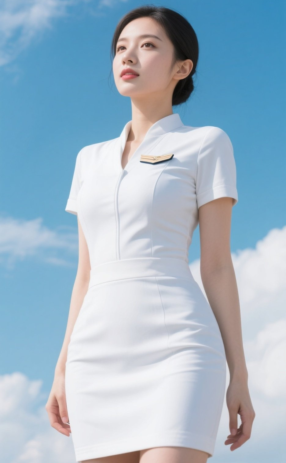 制服少妇气质出众，空姐风采无人能敌