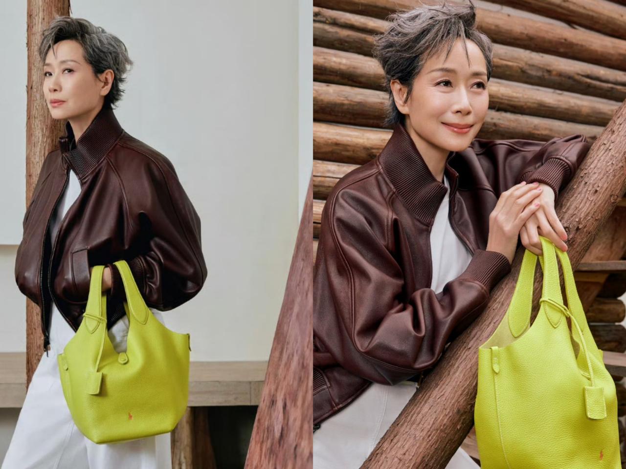 被叶童的黄绿色包包吸引住了很春天，很清新，很养眼，充满了生命力春天，就喜欢绿