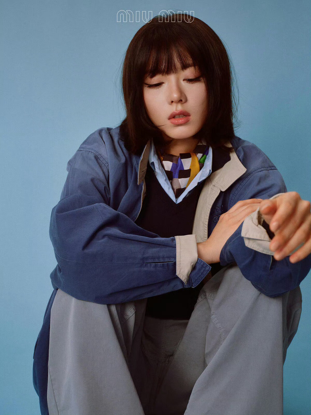 赵今麦✖️MiuMiu💙👧蓝色系的MiuMiu女孩，美丽依旧～🆕赵