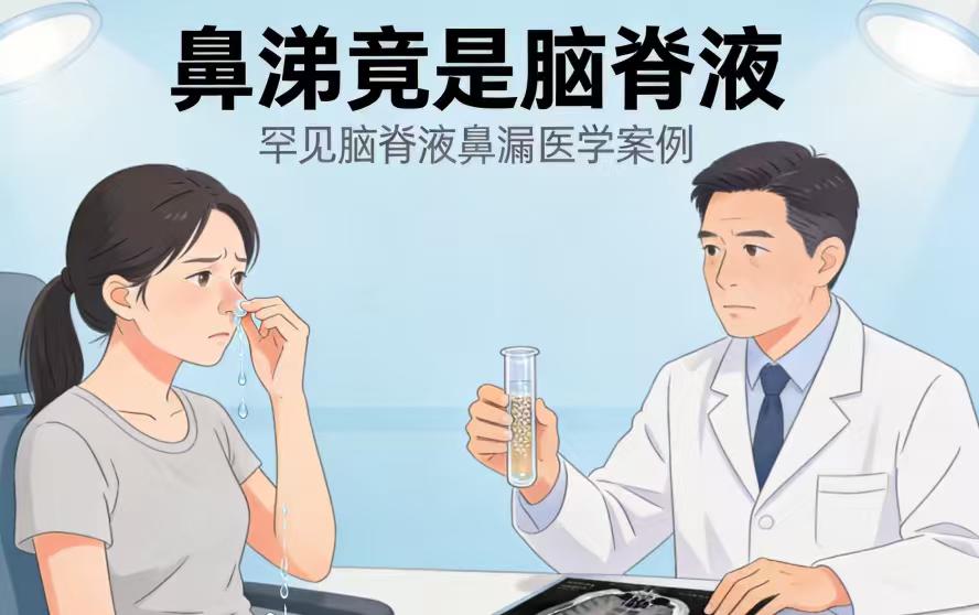 流了20天“清水鼻涕”，她以为只是感冒，医生一看：流出来的是脑脊液！>鼻子流