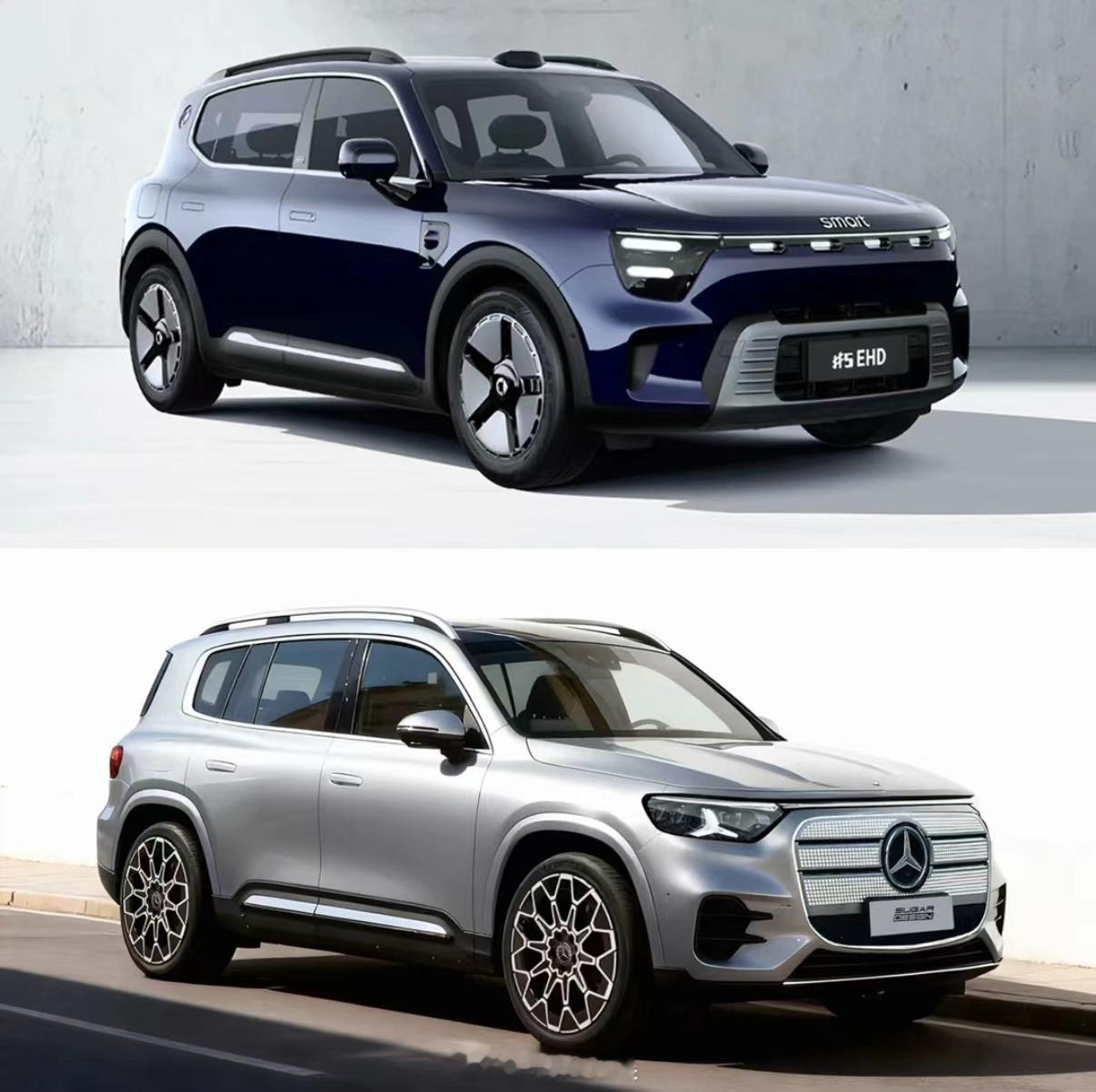 smart5EHD由梅赛德斯-奔驰全球设计团队操刀，采用方正盒形设计与