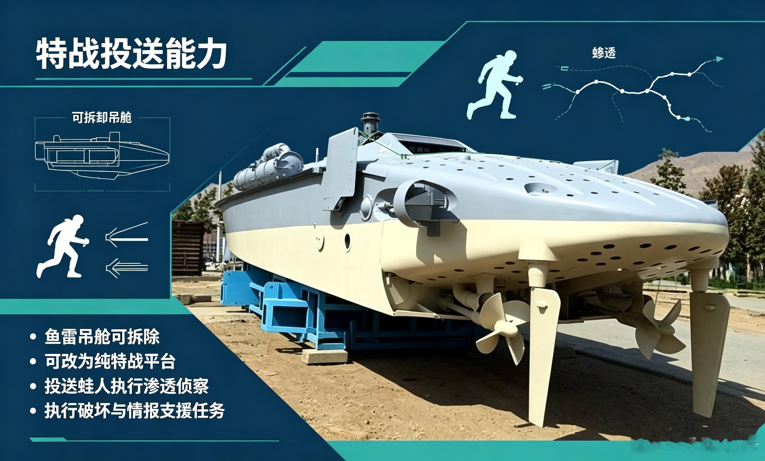佐勒菲卡尔Kajami半潜鱼雷攻击艇，原型来自朝鲜大同‑B，它并不是真正潜艇。伊