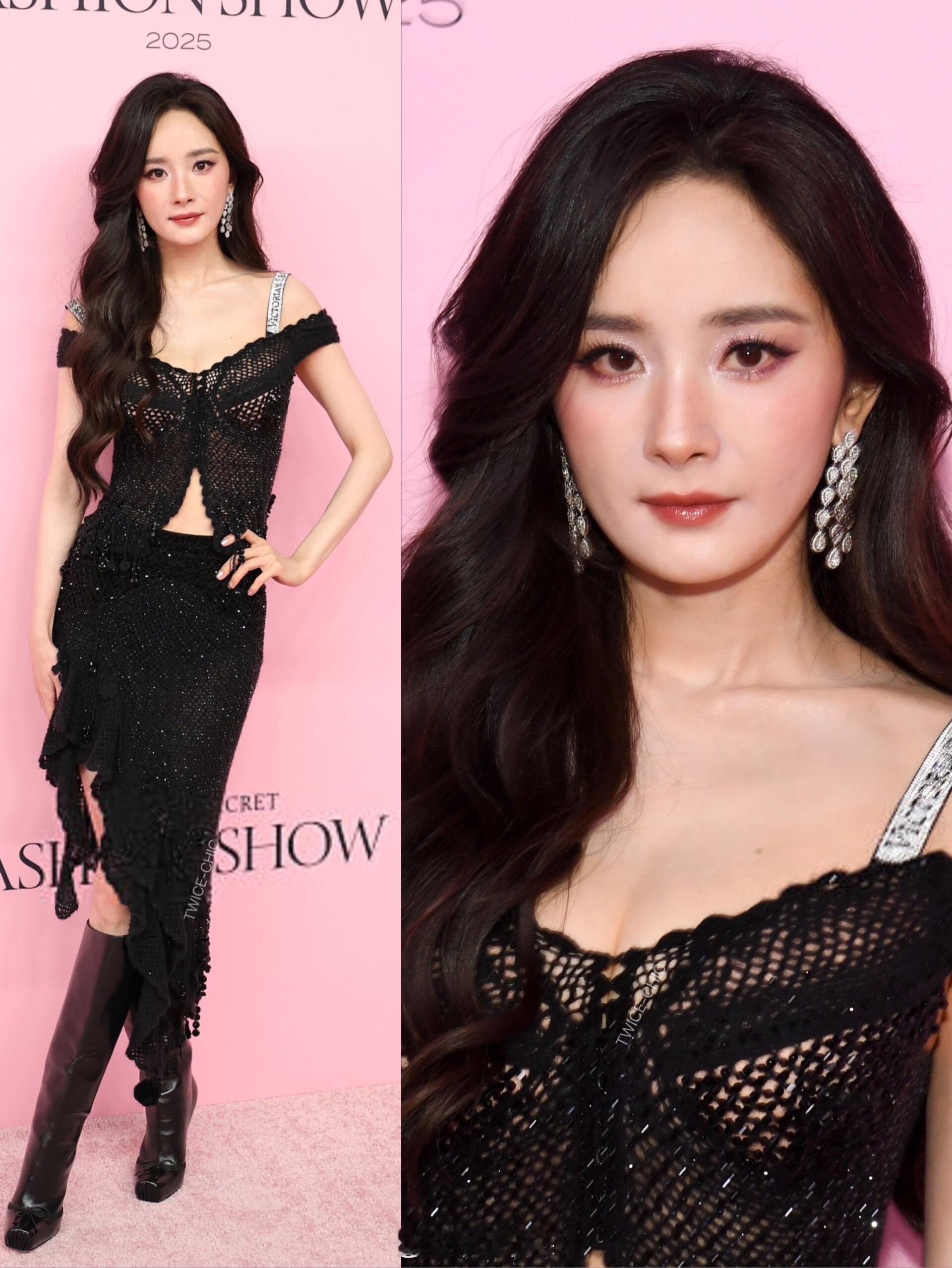 杨幂亮相2025维秘大秀造型