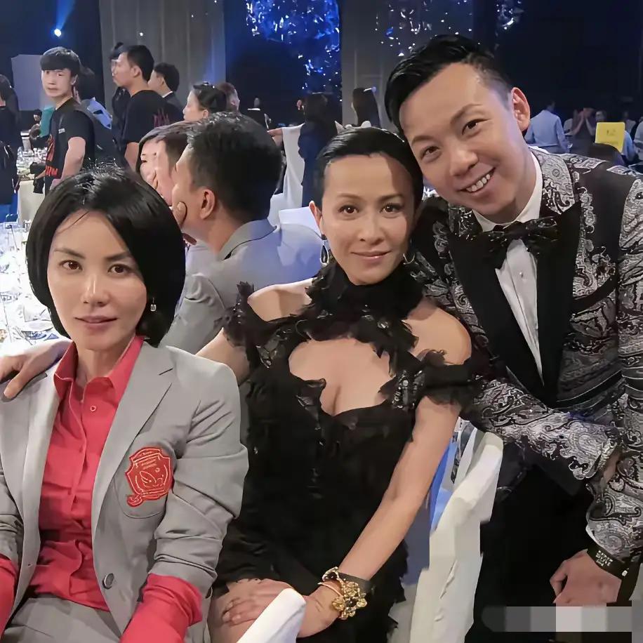 这张靓照我一眼就认出了秀发顺滑如缎、容颜明亮俊秀的王菲与珠围翠绕、香肩裙露、事业