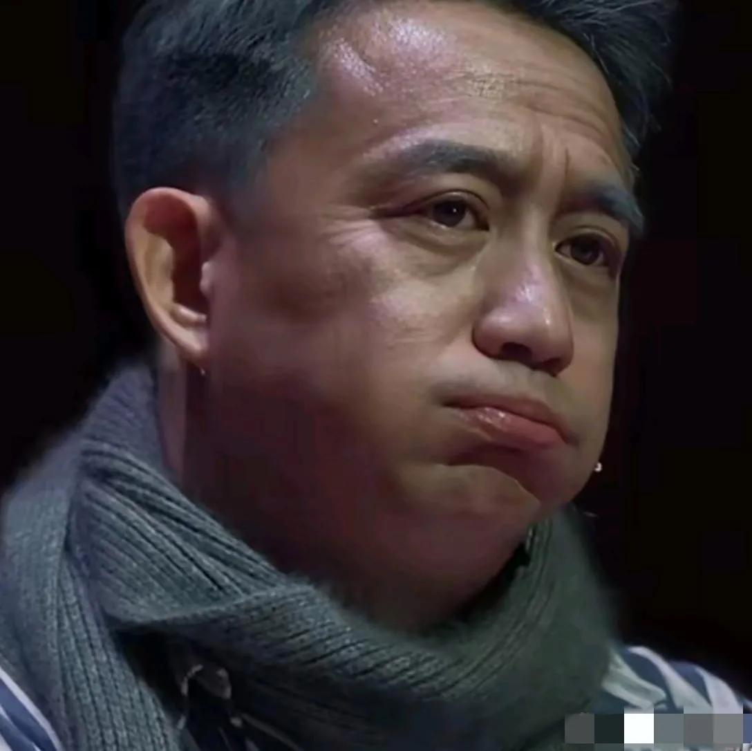 哇塞，年轻时那个帅气的黄磊也灰容土貌啦：头发银丝缕缕，眉毛浓而灰粗，面容黯淡偏黑