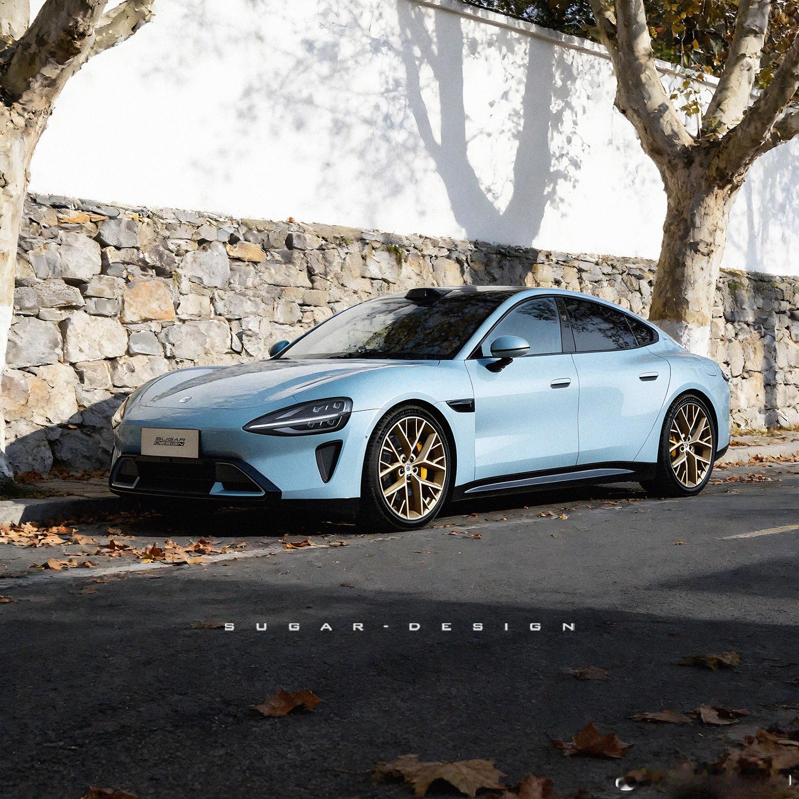 小米SU7L假想图侧面加上C柱这个标，也太像帕美行政了