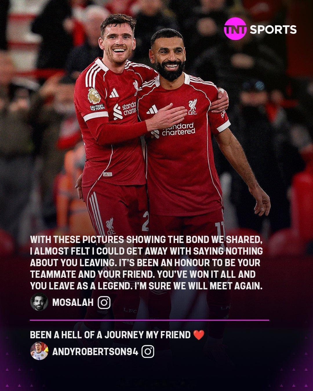 利物浦官宣罗伯逊赛季末离队萨拉赫在个人社交主页发文：“看着这些照片，它们记录了