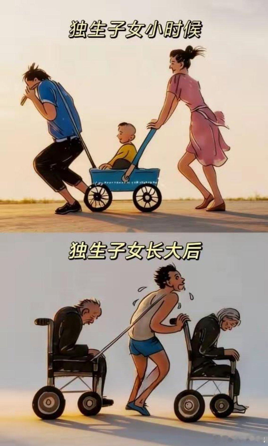 很现实，儿女有责任义务赡养双方父母