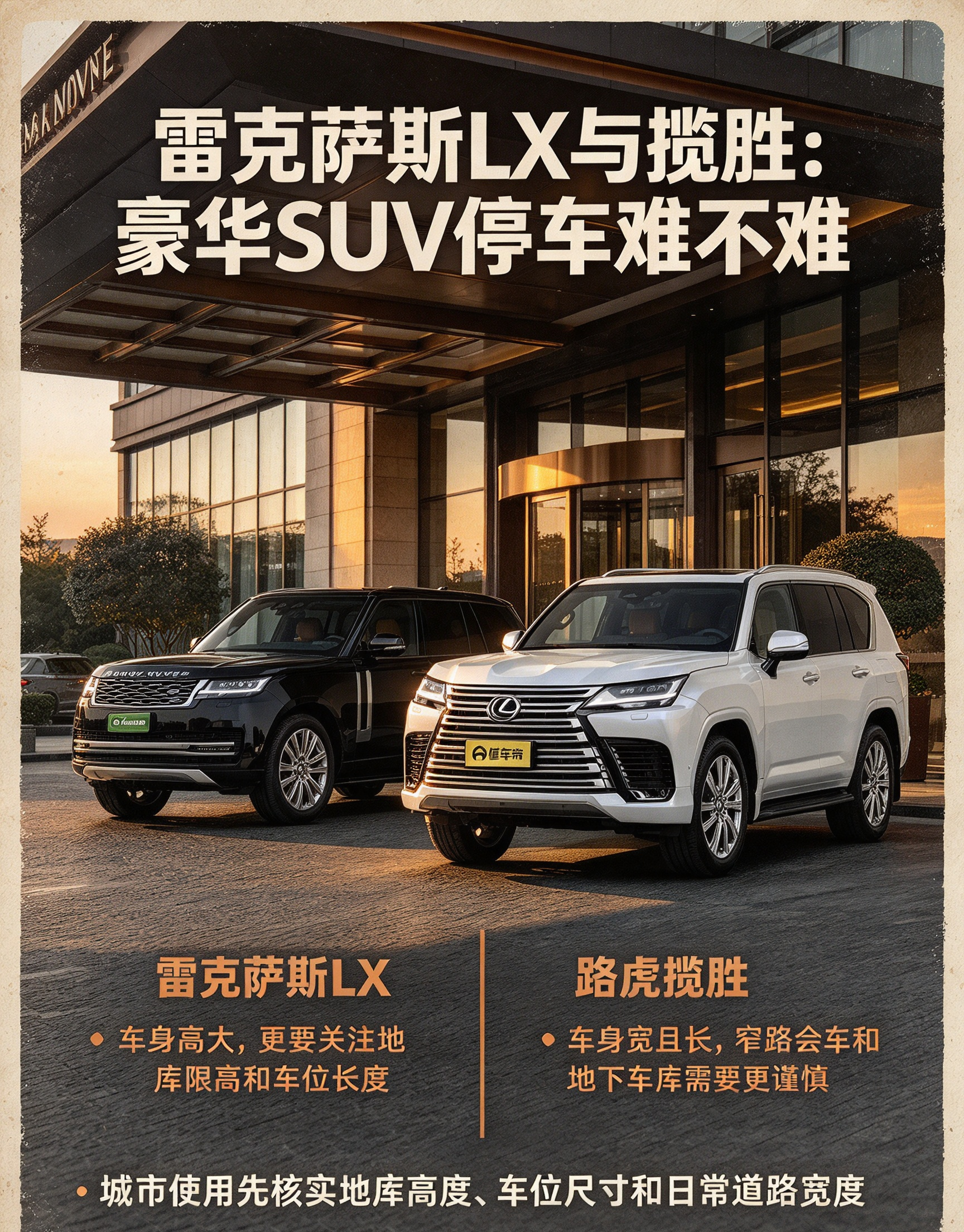雷克萨斯LX与路虎揽胜：豪华SUV的便利，从停车开始算雷克萨斯LX和路虎揽胜都是豪华SUV里的代表车