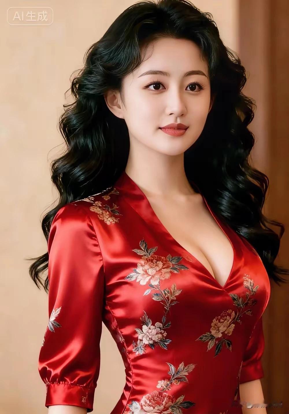 唯有牡丹真国色，花开时节动京城。红衣美人，花影摇曳。出水芙蓉，牡丹仙子。