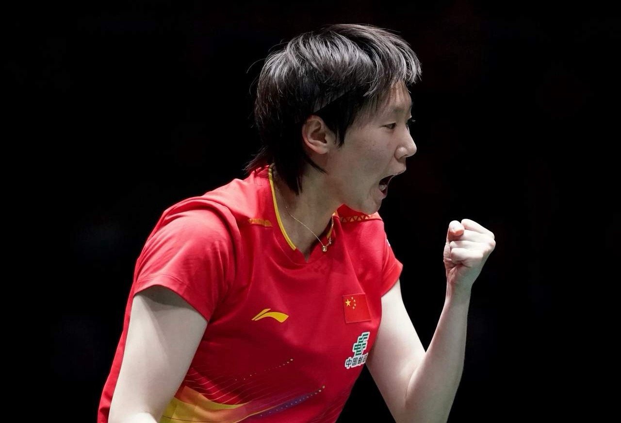 香港总决赛，女单8强已出3席，分别是🌹陈幸同（4-2石洵瑶）🌹陈熠（4-3朱