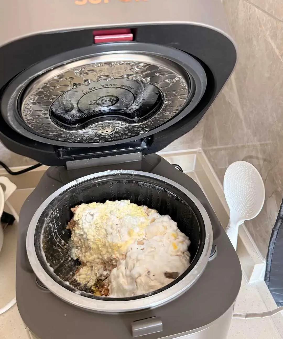 两千多买的电饭锅，煮了一次饭一直没用，过去了半年现在成这样了