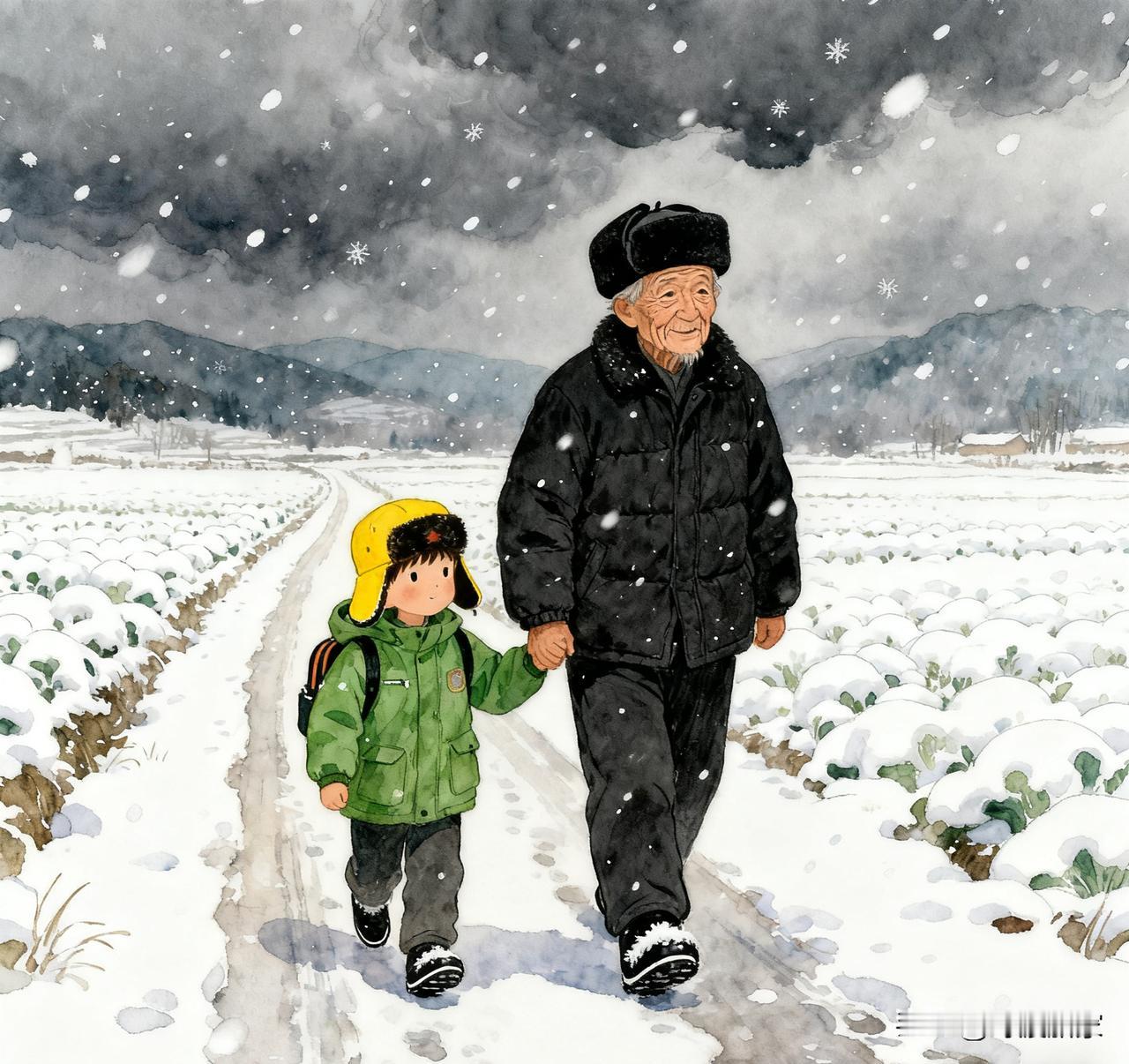 多年前的一个风雪之夜，农夫刘某正与家人围炉取暖，忽听窗外传来小孩的哭声。刘某