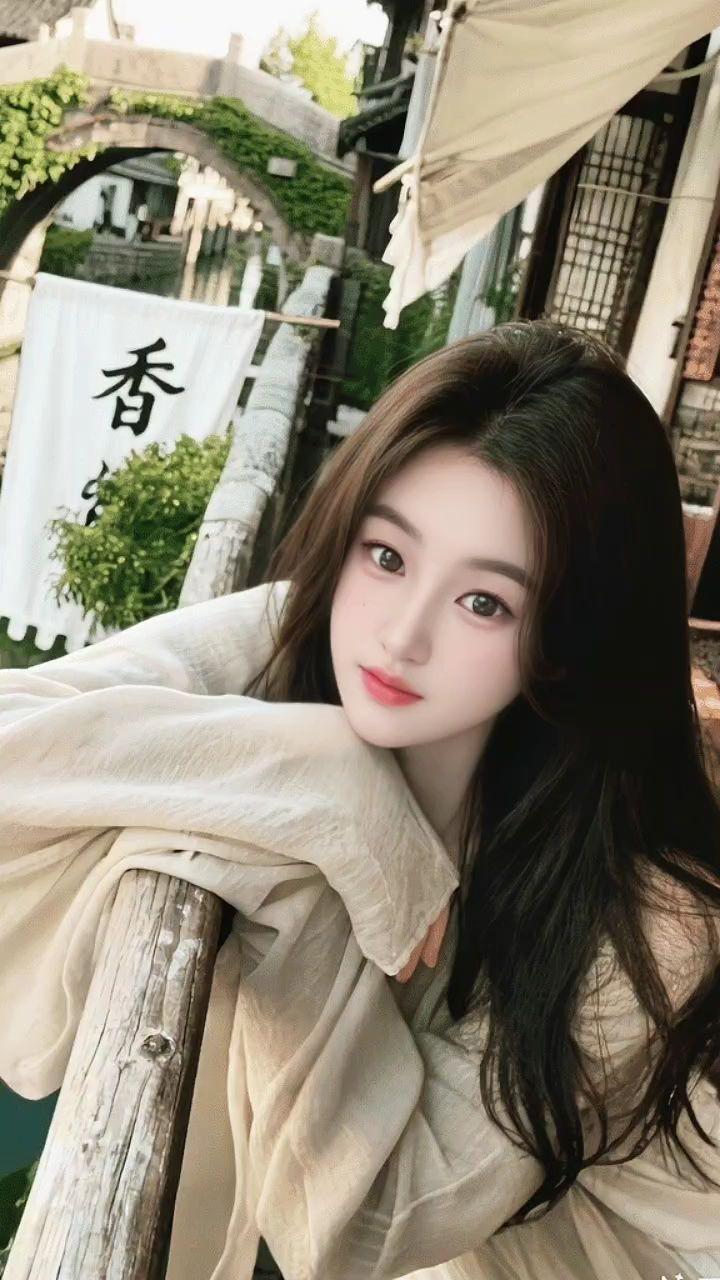 古镇汉服摄影惊艳古风氛围感清纯甜美甜美女孩
