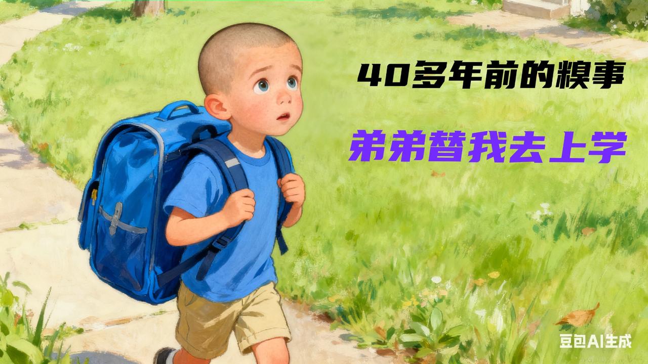 【40年前的糗事】吃撑了，弟弟替我去上学想起来就想笑，小学3年级的时候，因为吃