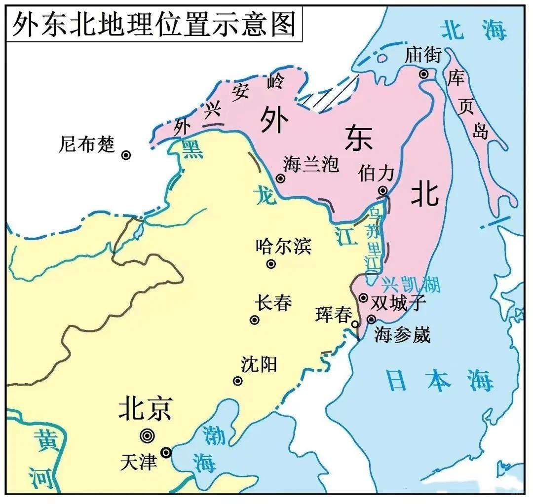 没有漫长海岸线的东北称不上沿海地区，只能视作内陆地区，现在的东北地区就像是一个倒