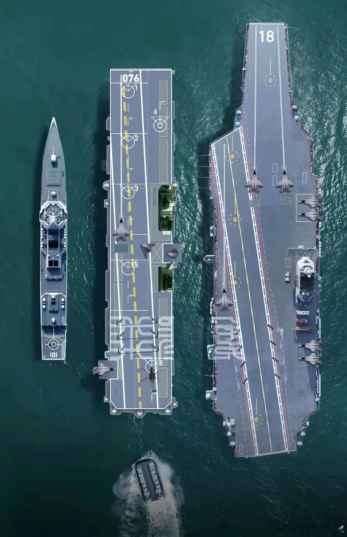 你跟我说这是两栖攻击舰？带电磁弹射的还是4万余吨➕电磁弹射➕独立指挥舰岛，世界第