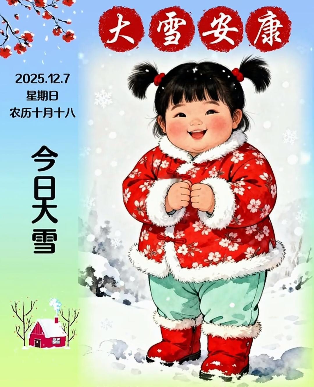 大雪节气应以敛阴护阳、防寒润燥、防意外为核心。一、起居：早睡晚起，温阳固阴，晚